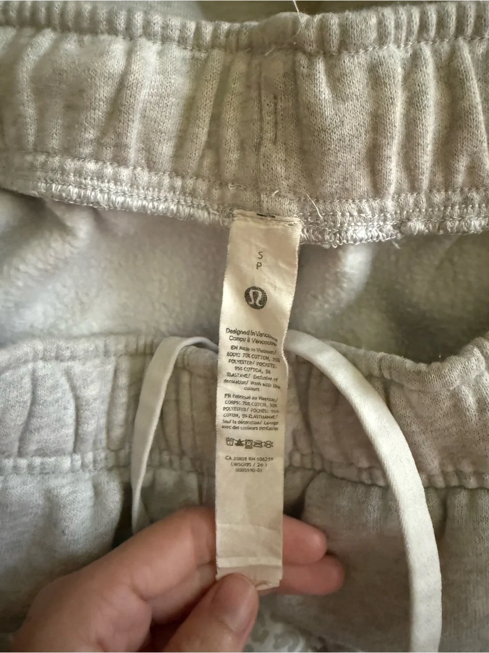 lululemon athletica Heather Light Gray Straight Leg Sweatpants